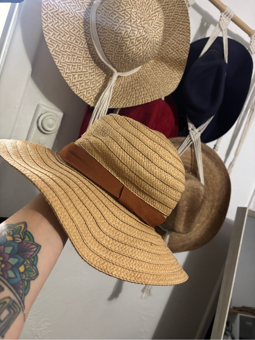 Sonoma Tan Straw Sun Hat with Brown Band